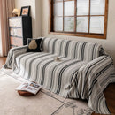Luxury Cozy Chenille Sofa Cover Throw, Elegant Striped Soft Textured Couch Blanket by Slipcover KAS™