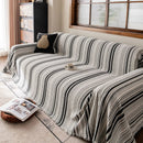Luxury Cozy Chenille Sofa Cover Throw, Elegant Striped Soft Textured Couch Blanket by Slipcover KAS™
