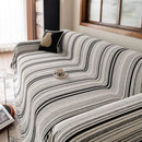 Luxury Cozy Chenille Sofa Cover Throw, Elegant Striped Soft Textured Couch Blanket by Slipcover KAS™