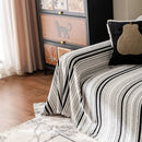 Luxury Cozy Chenille Sofa Cover Throw, Elegant Striped Soft Textured Couch Blanket by Slipcover KAS™
