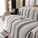 Luxury Cozy Chenille Sofa Cover Throw, Elegant Striped Soft Textured Couch Blanket by Slipcover KAS™