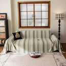 Luxury Cozy Chenille Sofa Cover Throw, Elegant Striped Soft Textured Couch Blanket by Slipcover KAS™