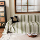 Luxury Cozy Chenille Sofa Cover Throw, Elegant Striped Soft Textured Couch Blanket by Slipcover KAS™