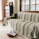 Luxury Cozy Chenille Sofa Cover Throw, Elegant Striped Soft Textured Couch Blanket by Slipcover KAS™
