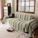 Luxury Cozy Chenille Sofa Cover Throw, Elegant Striped Soft Textured Couch Blanket by Slipcover KAS™