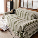 Luxury Cozy Chenille Sofa Cover Throw, Elegant Striped Soft Textured Couch Blanket by Slipcover KAS™