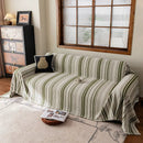 Luxury Cozy Chenille Sofa Cover Throw, Elegant Striped Soft Textured Couch Blanket by Slipcover KAS™