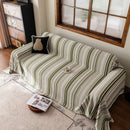 Luxury Cozy Chenille Sofa Cover Throw, Elegant Striped Soft Textured Couch Blanket by Slipcover KAS™