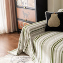 Luxury Cozy Chenille Sofa Cover Throw, Elegant Striped Soft Textured Couch Blanket by Slipcover KAS™
