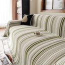 Luxury Cozy Chenille Sofa Cover Throw, Elegant Striped Soft Textured Couch Blanket by Slipcover KAS™