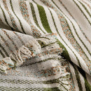 Luxury Cozy Chenille Sofa Cover Throw, Elegant Striped Soft Textured Couch Blanket by Slipcover KAS™