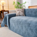 Cozy Textured Couch Protector with Fringe, Universal Soft Slipcover for Couch Sofa Bed