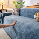 Cozy Textured Couch Protector with Fringe, Universal Soft Slipcover for Couch Sofa Bed