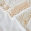 Plush Faux Fur Warm Sofa Cover with Waves Jacquard Textured Throw Blankets for Couch