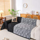 Cozy Textured Couch Protector with Fringe, Universal Soft Slipcover for Couch Sofa Bed