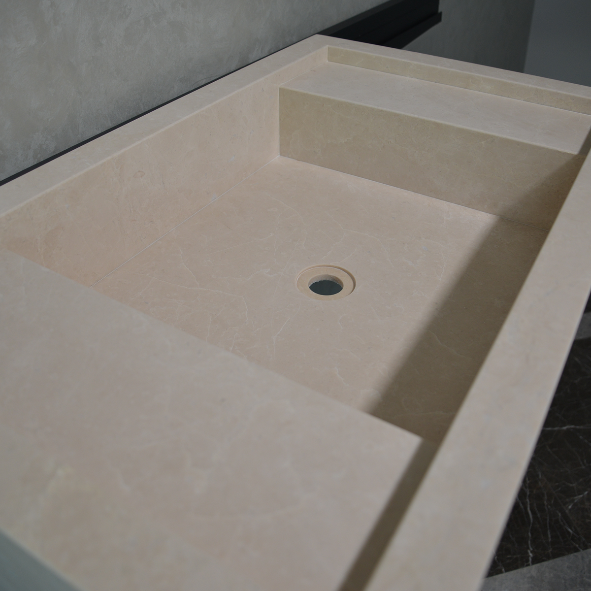 Light Pearl Marble Natural Stone Bathroom Vanity Sink - Handmade Custom, photo 3 of 10