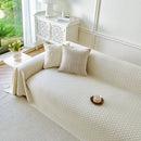 Fresh Geometric Sofa Throw Cover, Modern Textured Breathable Couch Protector Blanket