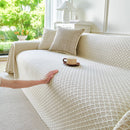 Fresh Geometric Sofa Throw Cover, Modern Textured Breathable Couch Protector Blanket