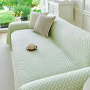 Fresh Geometric Sofa Throw Cover, Modern Textured Breathable Couch Protector Blanket