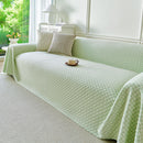 Fresh Geometric Sofa Throw Cover, Modern Textured Breathable Couch Protector Blanket