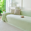 Fresh Geometric Sofa Throw Cover, Modern Textured Breathable Couch Protector Blanket
