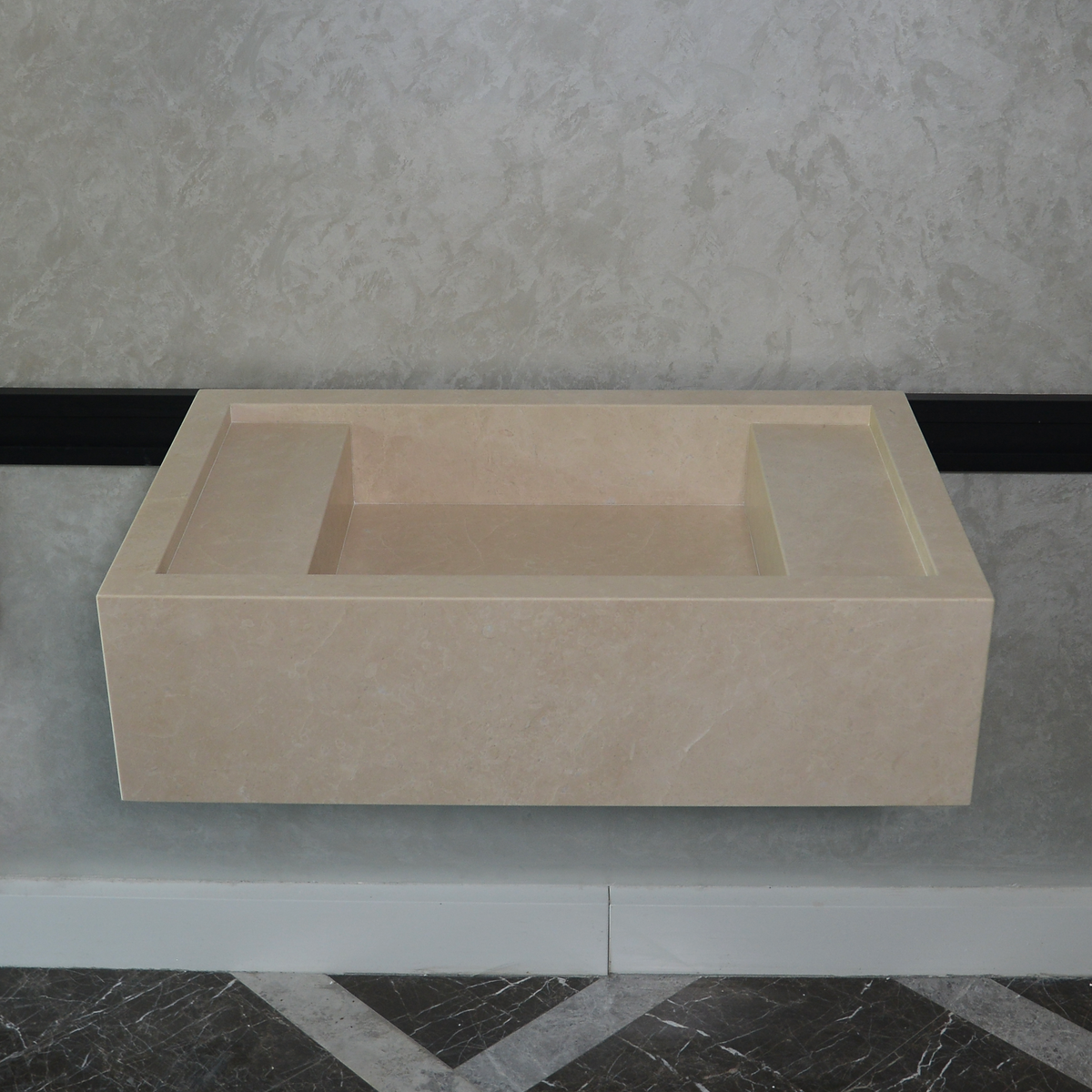 Light Pearl Marble Natural Stone Bathroom Vanity Sink - Handmade Custom, photo 10 of 10