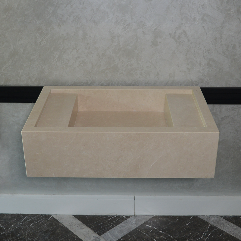 Light Pearl Marble Natural Stone Bathroom Vanity Sink - Handmade Custom, photo 10 of 10