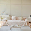 Plush Faux Fur Warm Sofa Cover with Waves Jacquard Textured Throw Blankets for Couch by Slipcover KAS™