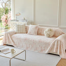 Plush Faux Fur Warm Sofa Cover with Waves Jacquard Textured Throw Blankets for Couch by Slipcover KAS™
