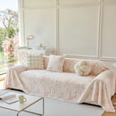 Plush Faux Fur Warm Sofa Cover with Waves Jacquard Textured Throw Blankets for Couch by Slipcover KAS™