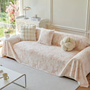 Plush Faux Fur Warm Sofa Cover with Waves Jacquard Textured Throw Blankets for Couch by Slipcover KAS™