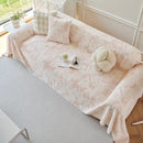 Plush Faux Fur Warm Sofa Cover with Waves Jacquard Textured Throw Blankets for Couch by Slipcover KAS™