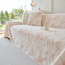 Plush Faux Fur Warm Sofa Cover with Waves Jacquard Textured Throw Blankets for Couch by Slipcover KAS™