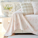 Plush Faux Fur Warm Sofa Cover with Waves Jacquard Textured Throw Blankets for Couch by Slipcover KAS™