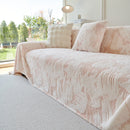 Plush Faux Fur Warm Sofa Cover with Waves Jacquard Textured Throw Blankets for Couch by Slipcover KAS™