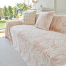 Plush Faux Fur Warm Sofa Cover with Waves Jacquard Textured Throw Blankets for Couch by Slipcover KAS™
