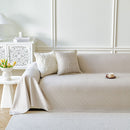 Cooling Ice Silk Soft Sofa Cover Blanket, Woven Geometric Textured Modern Couch Cover