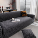 Modern Geometric Jacquard Sofa Slipcover, High Stretch 1-Piece Textured Couch Cover by Slipcover KAS™