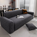 Modern Geometric Jacquard Sofa Slipcover, High Stretch 1-Piece Textured Couch Cover by Slipcover KAS™