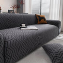 Modern Geometric Jacquard Sofa Slipcover, High Stretch 1-Piece Textured Couch Cover by Slipcover KAS™