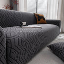 Modern Geometric Jacquard Sofa Slipcover, High Stretch 1-Piece Textured Couch Cover by Slipcover KAS™