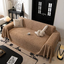 Plush Warm Decor Couch Cover Soft Jacquard Fleece Throw Blankets for Bed Couch Sofa Chair by Slipcover KAS™
