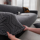 Modern Geometric Jacquard Sofa Slipcover, High Stretch 1-Piece Textured Couch Cover by Slipcover KAS™