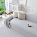 Cooling Ice Silk Soft Sofa Cover Blanket, Woven Geometric Textured Modern Couch Cover