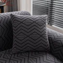 Modern Geometric Jacquard Sofa Slipcover, High Stretch 1-Piece Textured Couch Cover by Slipcover KAS™