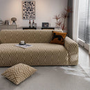 Modern Geometric Jacquard Sofa Slipcover, High Stretch 1-Piece Textured Couch Cover by Slipcover KAS™