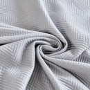 Cooling Ice Silk Soft Sofa Cover Blanket, Woven Geometric Textured Modern Couch Cover