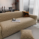 Modern Geometric Jacquard Sofa Slipcover, High Stretch 1-Piece Textured Couch Cover by Slipcover KAS™