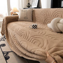 Plush Warm Decor Couch Cover Soft Jacquard Fleece Throw Blankets for Bed Couch Sofa Chair by Slipcover KAS™