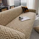 Modern Geometric Jacquard Sofa Slipcover, High Stretch 1-Piece Textured Couch Cover by Slipcover KAS™